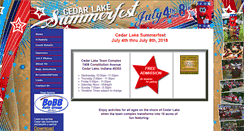 Desktop Screenshot of cedarlakesummerfest.com